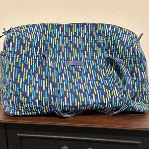Vera Bradley Blue and Green Patterned Baby Bag